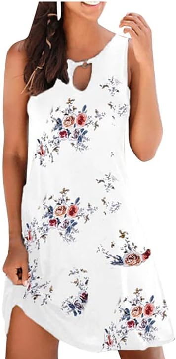 Vestidos de verão para mulheres 2022 boho mangas fofas estampas florais recortes V Vshirt de pescoço vestidos