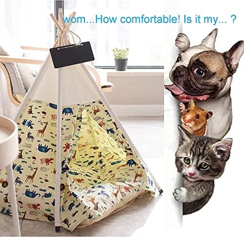 Casa de cães de tenda de tenda de estimação com tapete para cachorros grandes cachorros gatos portáteis portáteis