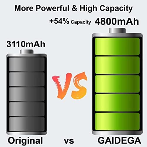 Bateria Gaidega 4800mAh para iPhone 11, nova versão de alta capacidade de 0 ciclo compatível com o iPhone