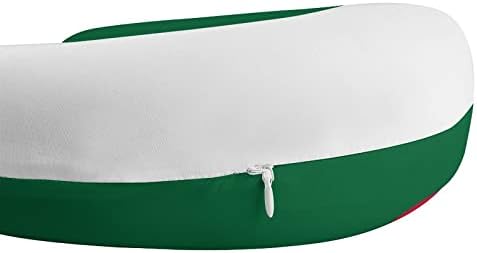 Travesseiro de pescoço da bandeira da Argélia travesseiro lavável macio em forma de U para viagens para o escritório