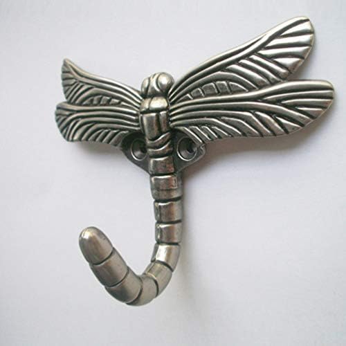 Cabilock Dragonfly Coat Hook Retro Iron Art Animal Hat gancho Parede pendurada Capata do capace