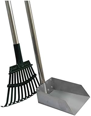 Scooper de Pooper com alça de alumínio para animais de estimação a rake ou spade forte leve