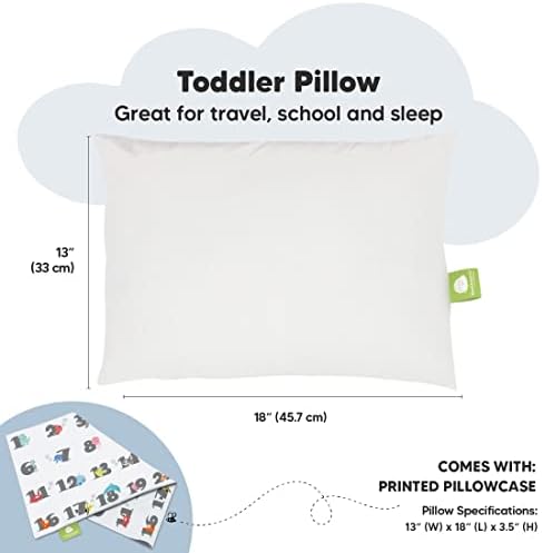 KeAbabies Criano de travesseiro com travesseiro - 13x18 Algodão orgânico macio Algodão para dormir -