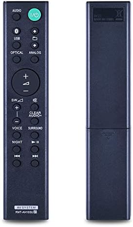 Novo controle remoto de substituição RMT-AH103U Compatível para o sistema de home theater Sony Sound Bar SS-WCT80
