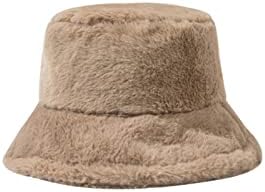 Mulheres Winter Pluxh Bucket Hat Bucket