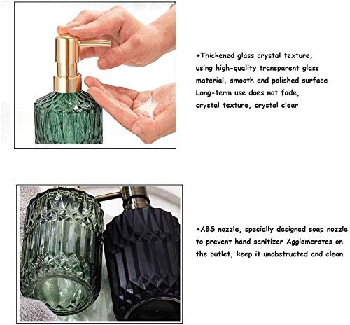 Sabão de sabão de banheiro dispensador de sabão bomba de vidro recarregável líquido manualmente dispensador