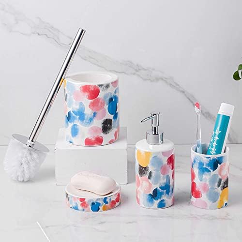 Copa da escova de dentes, escova de vaso sanitário colorida, escova de vaso sanitário e suporte, suporte