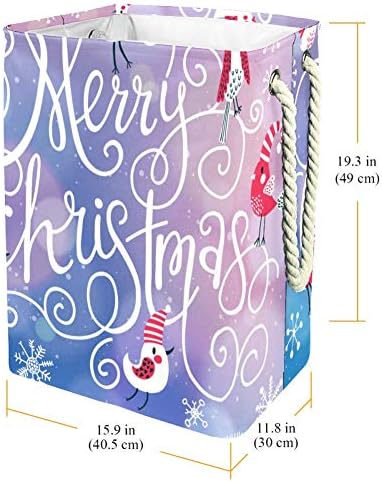 Indicultura Fantástica Feliz Natal 300d Oxford PVC Roupas à prova d'água cesto de roupa grande para