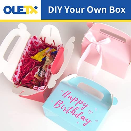 Oletx 30-Pack Pink Party Favor de tratar caixas, caixas de brindes, caixas de presente de papel de empena