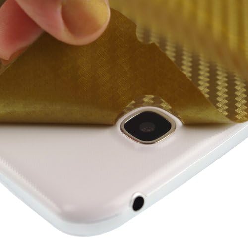 Skinomi Gold Carber Fiber Compation Skin Compatível com Techspin LG Transpyre com protetor de tela