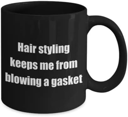 Hobby de estilo de cabelo engraçado caneca de café clássica: o estilo de cabelo me impede. Ótimo presente