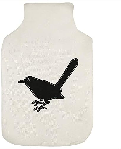 Azeeda 'Stitched Bird' Hot Water Bottle Bottle