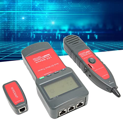 Testador de cabo de rede, RJ45 Ethernet Cable Tester com medidor de potência óptica, evite interferências Ethernet Wire Wire Tracer para RJ11 RJ45 POE