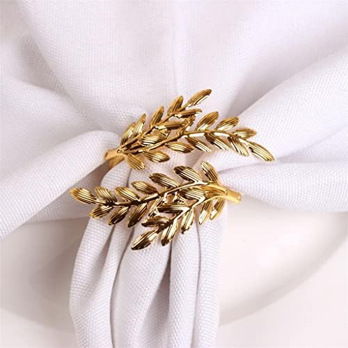 N/A 12pcs Buckle Buckle Creative Golden Wheat Orends Western Restaurant Ring Ring Hotel Decoration Ornament