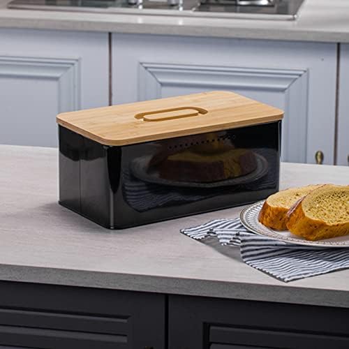Lixeira de pão de Tochca, caixa de pão inovadora graças ao revestimento de carbono, com orifícios de