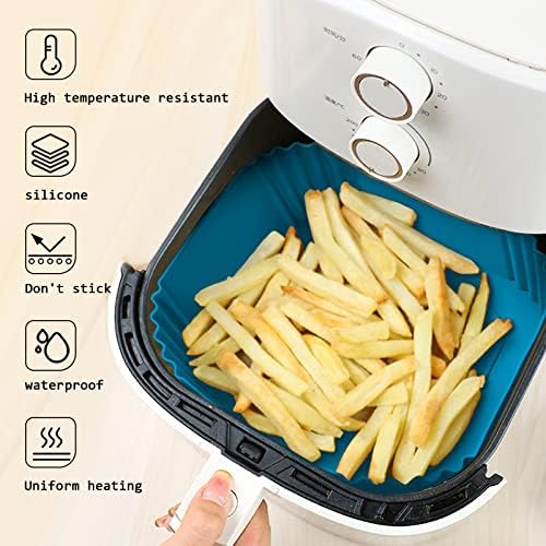 Air Fryer Silicone Liners 2-Pack Reutilable antiaderente fritadeira Air Fryer Pot para Acessórios