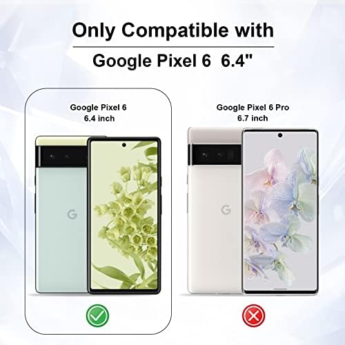 Protetor de tela de pacote Giiyoon 3 para Google Pixel 6 5g de vidro temperado [instalação fácil] [resistente a arranhões] [9H Drafidade] [Free Bubble] Filme de proteção