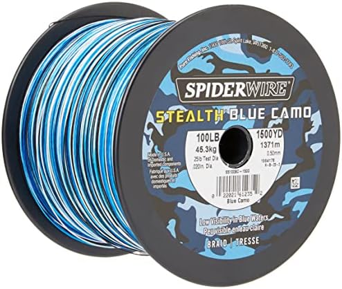 Spiderwire Stealth Blue Camo Braidtm, 20lb | 9kg, 3000yd | 2743M SUPERLINE - 20LB | 9kg - 3000yd |