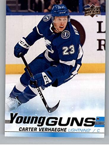 2019-20 Deck superior 224 Carter Verhaeghe Young Guns RC Rookie Tampa Bay Lightning NHL Hockey Trading