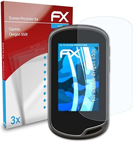 Atfolix Screen Protection Film Compatível com Garmin Oregon 650T Screen Protector, filme de proteção Ultra-Clear