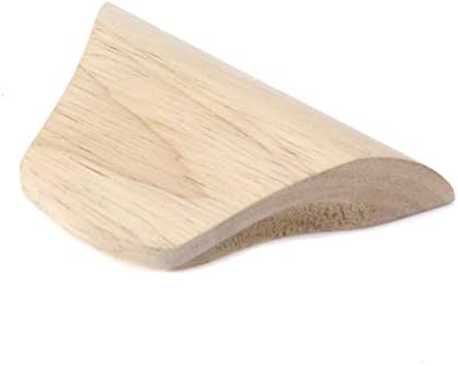 Wealrit Wood Wood Thing Edge Pulls com parafusos, 4 PCs arrastões da borda de madeira, comprimento de 3 polegadas