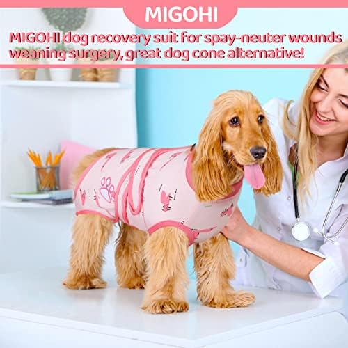 Migohi Dog Recovery Suit, traje de recuperação de cirurgia para cães para spay neutral ferimentos