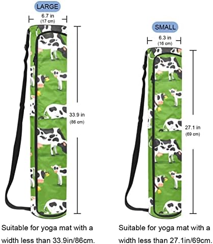 Bolsa de tapete de ioga ratgdn, vacas bezerros de animais exercícios portador de tape