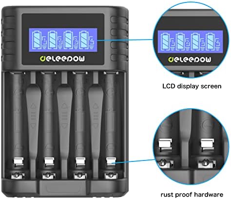 DeLeepow AA Baterias recarregáveis ​​de 3400mWh 1,5V Baterias de lítio AA AA recarregável e