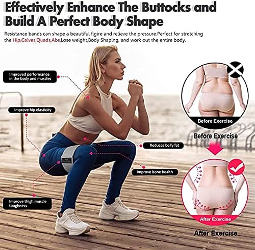 Bandas de resistência para pernas e butt, 3 níveis Bandy Bandy para mulheres que se exercitam,