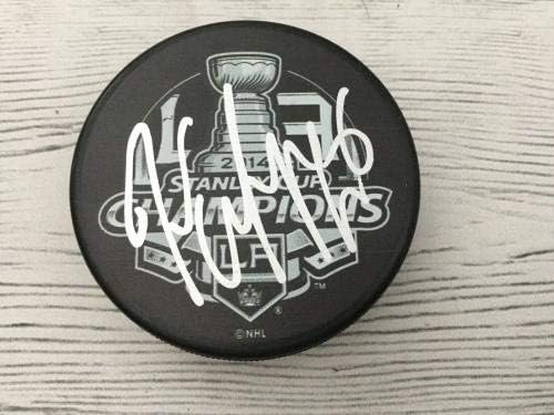Jake Muzzin assinou autografado 2014 Stanley Cup Kings Hockey Puck PSA DNA CoA A - Pucks autografados da NHL