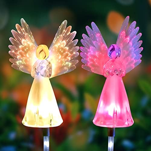 Luzes de anjo solar de qualife, presentes para o jardim para mulheres que consomem casa mulheres,
