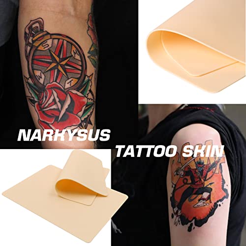 25pcs Blank Tattoo Skin Practice - Narkysus 7,5 x 5,5 Fake Skin Tattoo Skin Tattoo Skin Pads