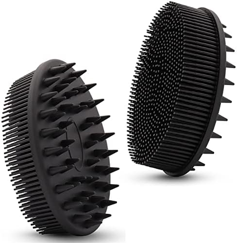 NHOSS Upgrade Silicone Scorbroping e escova de xampu de cabelo, bobina de silicone premium, escova de corpo