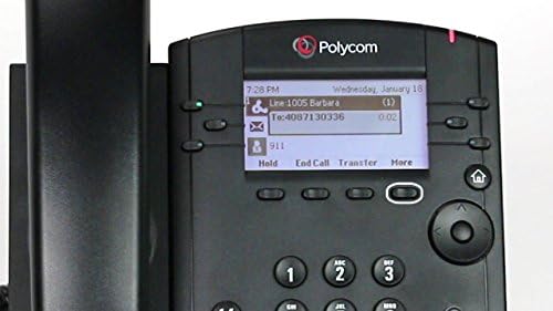 Polycom VVX 301 Sistema telefônico de mídia de negócios com cordão - 6 Linha Poe - 2200-48300-025 - adaptador