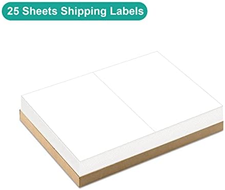 Mflabel Mei -Half Rótulos com auto -adesivo, rótulos de embalagem de 8,5 x 11 polegadas, etiquetas