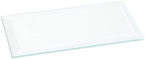 Plymor retângulo de 3 mm de vidro chanfrado, 2 polegadas x 4 polegadas