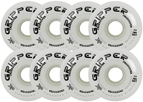 Labeda Roller Hockey Wheels Gripper Crossover Conjunto de 8 - Escolha cor/tamanho