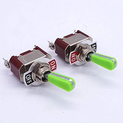 Gead 2pcs univeral pesado 20a 125V DPST 4 Terminal On/Off Rocker Toggle Switch Metal Metal Stainless