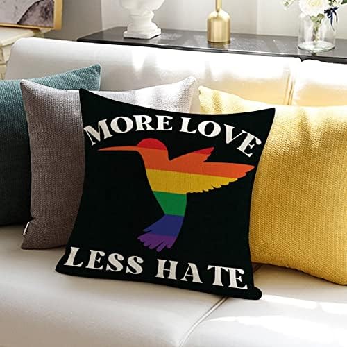 Rainbow Igualdade lésbica gay lgbtq tampa de travesseiro de arremesso de mais amor Caixa de travesseiro de