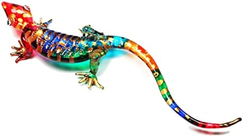 Arte Mão soprada cor de vidro pintado de lagarto de lagarto