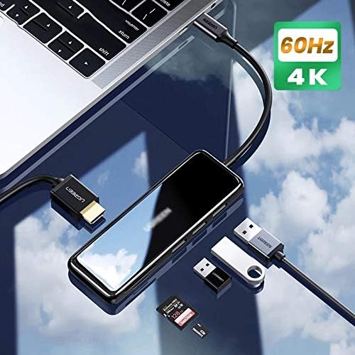Zldgyg SMDMM USB C Hub 4K@60Hz/30Hz Tipo-C para HDMI Multi USB 3.0 Adaptador USB-C 3.1 Porta dividida