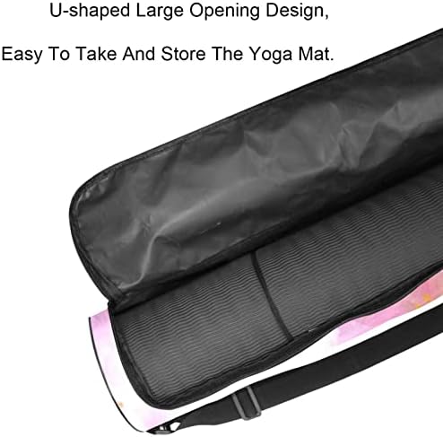 Blossom Pink Flower Yoga Mat Carrier Bag com alça de ombro Bolsa de ginástica de saco de ginástica