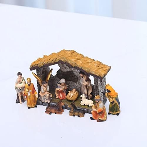 Presentes em miniatura de nuobestim Natividade 1 Definir estátua de natividade sagrada natal Natividade