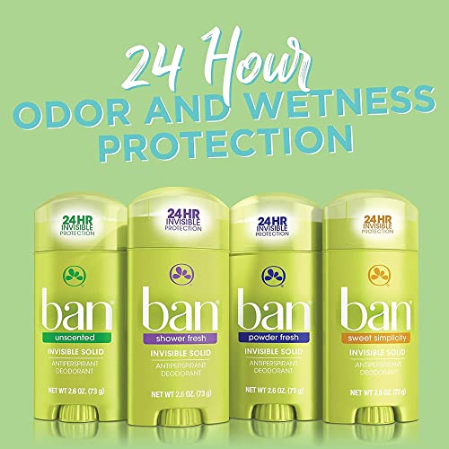 Proibir o antiberspirante invisível de 24 horas sem perfume original, desodorante sólido, proteção da umidade