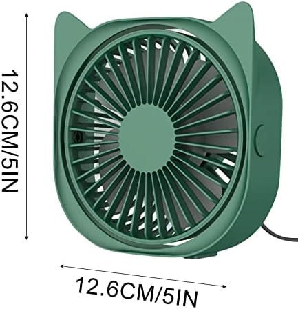 Morsec portátil mini ventilador 3 velocidades com luz noturna 360 ° Rotação USB Fan silencioso