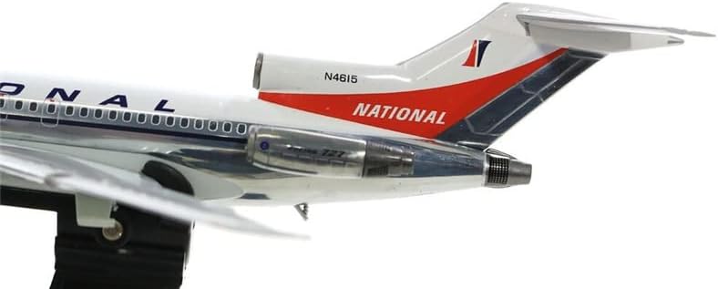 Airlines nacionais de bordo 200 727-100 N4615 Polido com Stand Limited Edition 1/200 Diecast Aircraft Modelo pré-construído