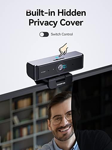 Soomfon Microfone USB 1080p webcam com microfone em pacote