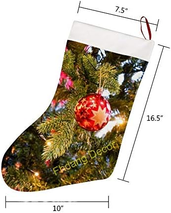 Meias de Santa Feliz Natal, Big Xmas lareira árvore pendurada meias de decoração de decoração para