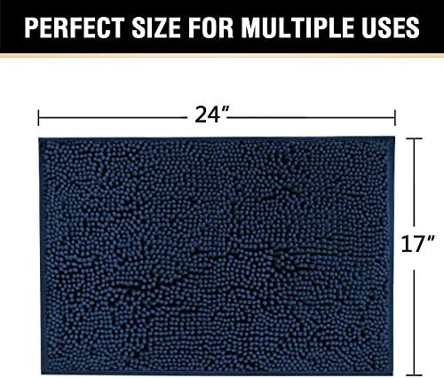 H.versiltex luxo chenille marinho tapete de banheiro tapete 17 ”x 24” Bundle 2 peças tapete de banheiro tapete