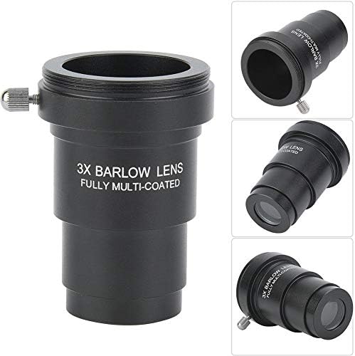 1,25 polegadas de 3x lente de barlow totalmente preto com revestimento com M42x0.75mm para o telescópio